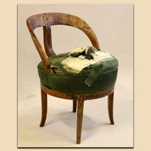 Laden Sie das Bild in den Galerie-Viewer, Nr. 4692 Biedermeier Sessel, Nussbaum massiv und furniert, Österreich um 1820