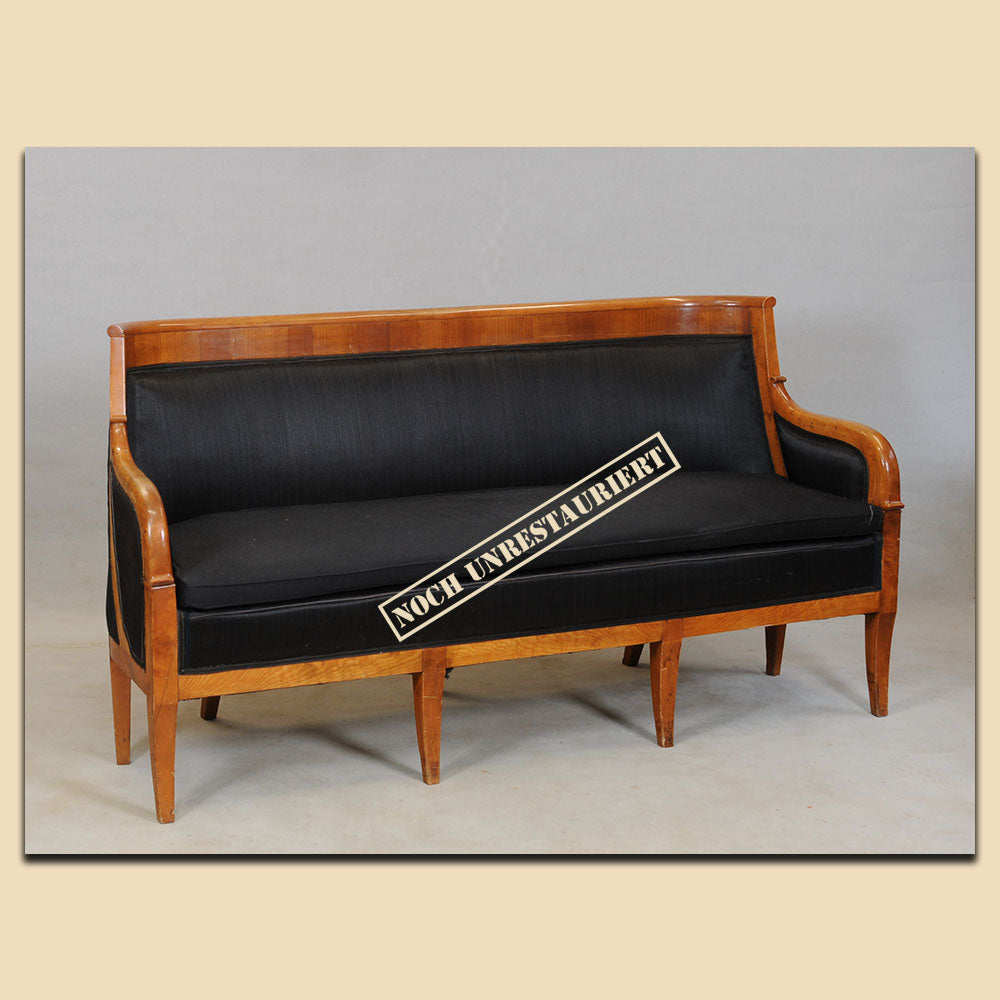 Nr. 4741 Biedermeier Sofa, Kirschbaum massiv und furniert, Süddeutschland um 1820