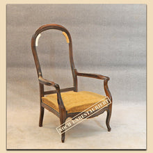 Laden Sie das Bild in den Galerie-Viewer, 4860 Voltaire Sessel, Louis Philippe, Nussbaum massiv, Schweiz um 1860 (Kopie)