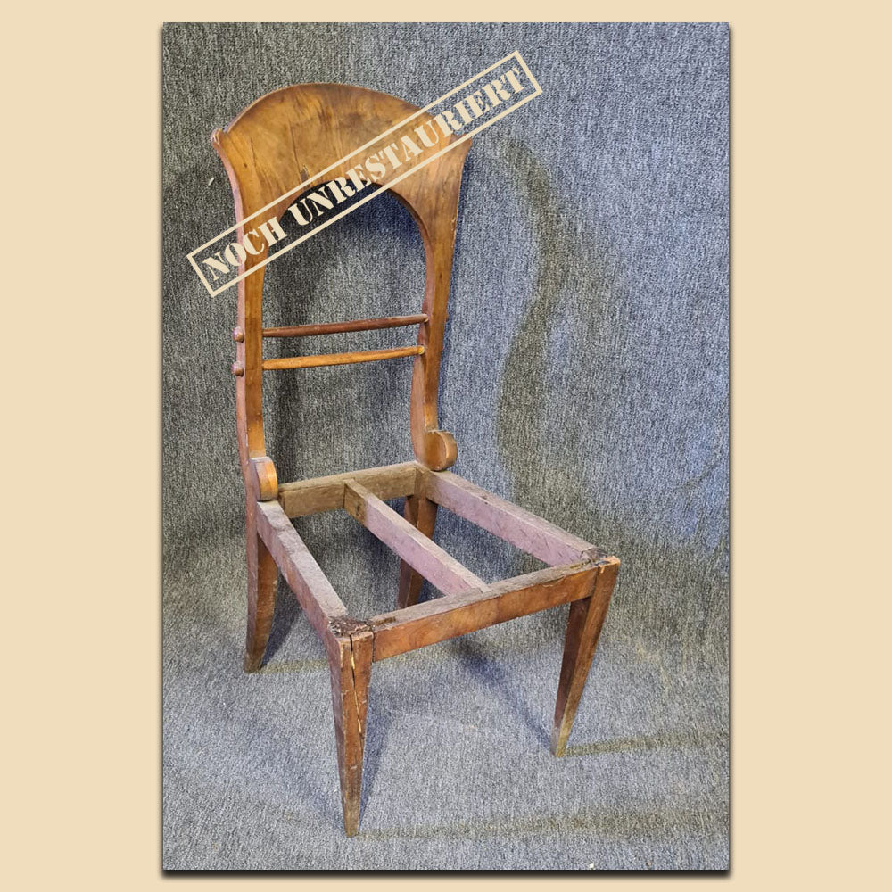Biedermeier Stuhl Nr. 4496, Nussbaum furniert, Österreich um 1820